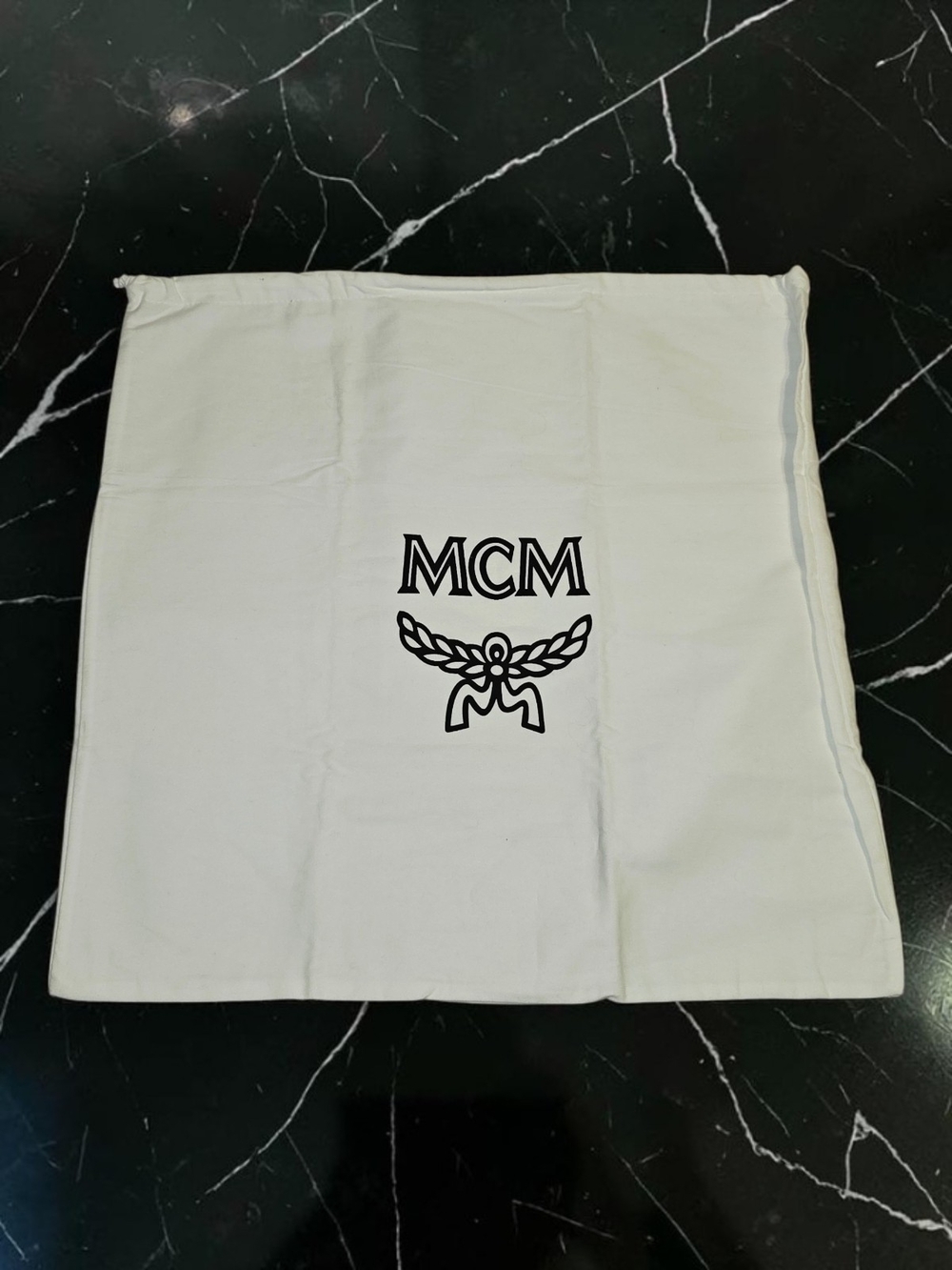 MCM White Fabric Dustbag - Authentic - Like New